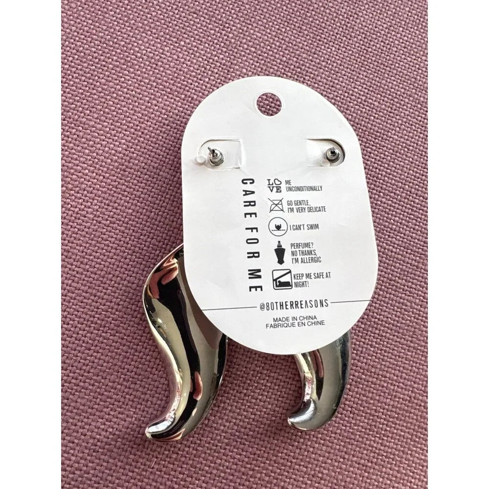 8 Other Reasons Twist Earrings in Silver Womens Jewelry